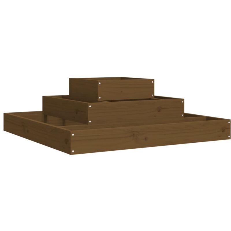 Vidaxl - Jardinière Marron miel 80x80x27 cm Bois massif de pin