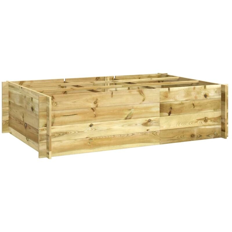 Jardinière Bac a Fleur Lit surélevé 150x100x40 cm Bois imprégné 56650