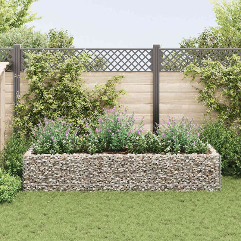 Maison Chic - Jardinière Bac a Fleur Lit surélevé à gabion Acier 270x90x50 cm 81618