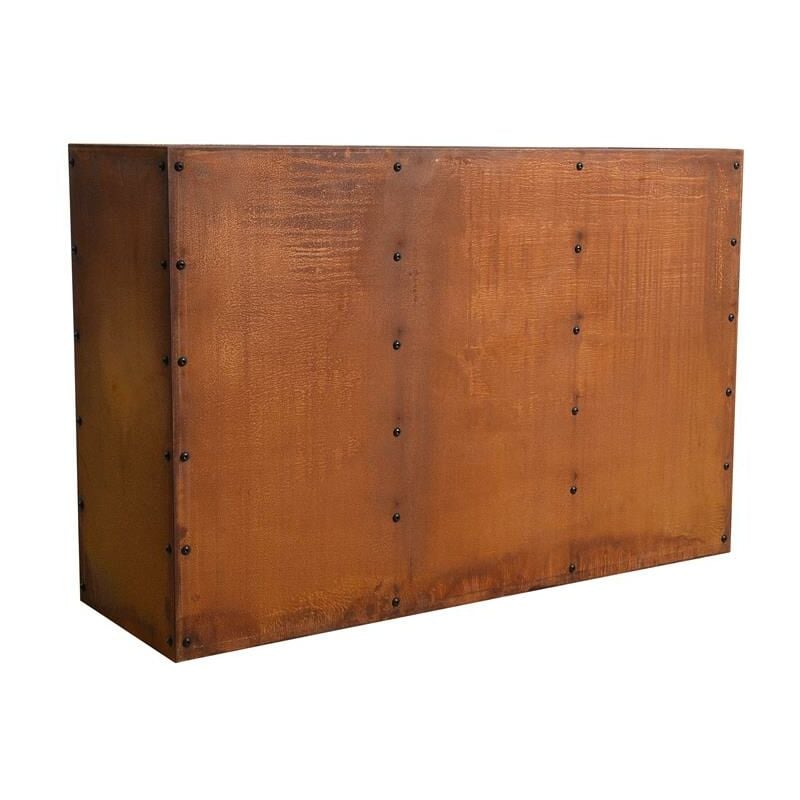 Carré potager en acier rouillé 120x40x80 cm