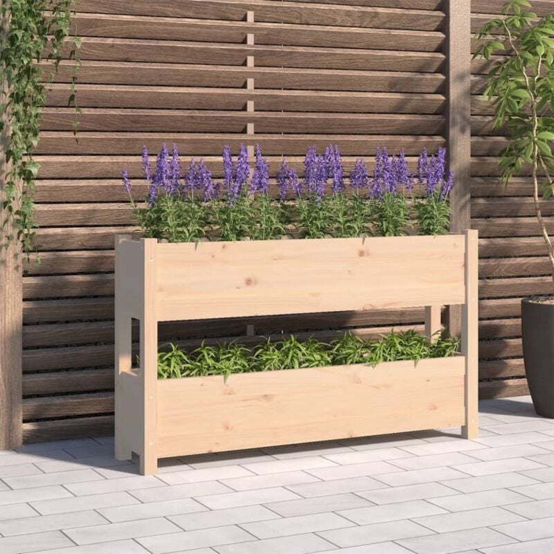 Vidaxl - Jardinière 112x25x66 cm Bois massif de pin