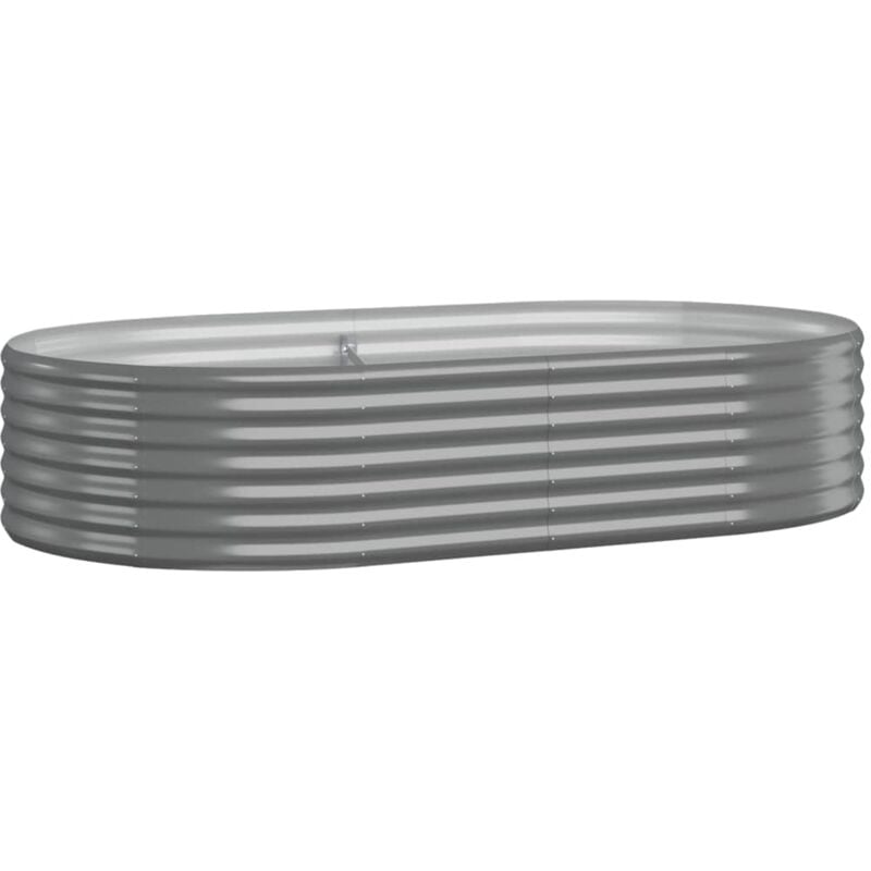 Vidaxl - Lit surélevé de jardin Acier enduit de poudre 175x100x36cm gris