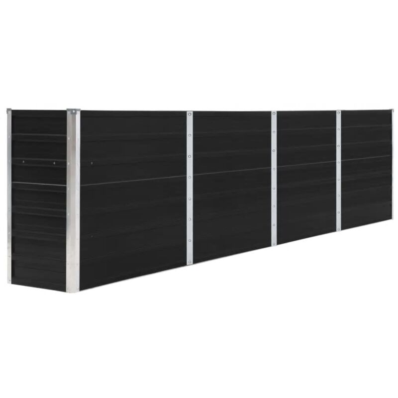 Jardinière de jardin - Balconnière à fleurs 320x40x77 cm Acier galvanisé Anthracite BV185309 Bonnevie Anthracite
