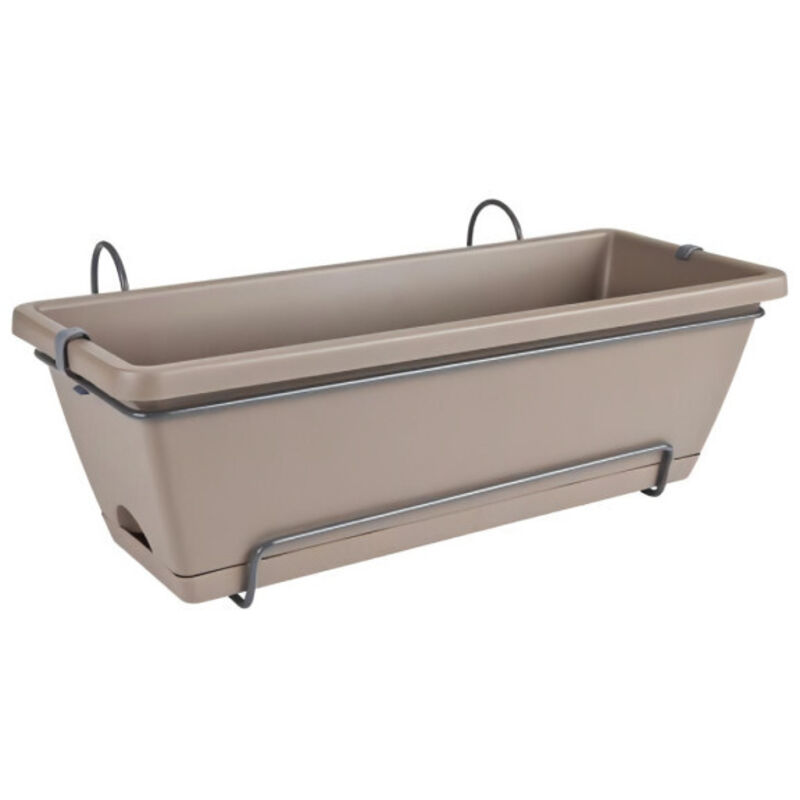 Elho Barcelona Allin1 50cm Outdoor & Balcony Planter - Taupe