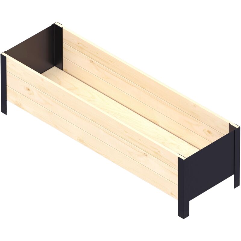 Jardinière en bois et métal Modern Bas