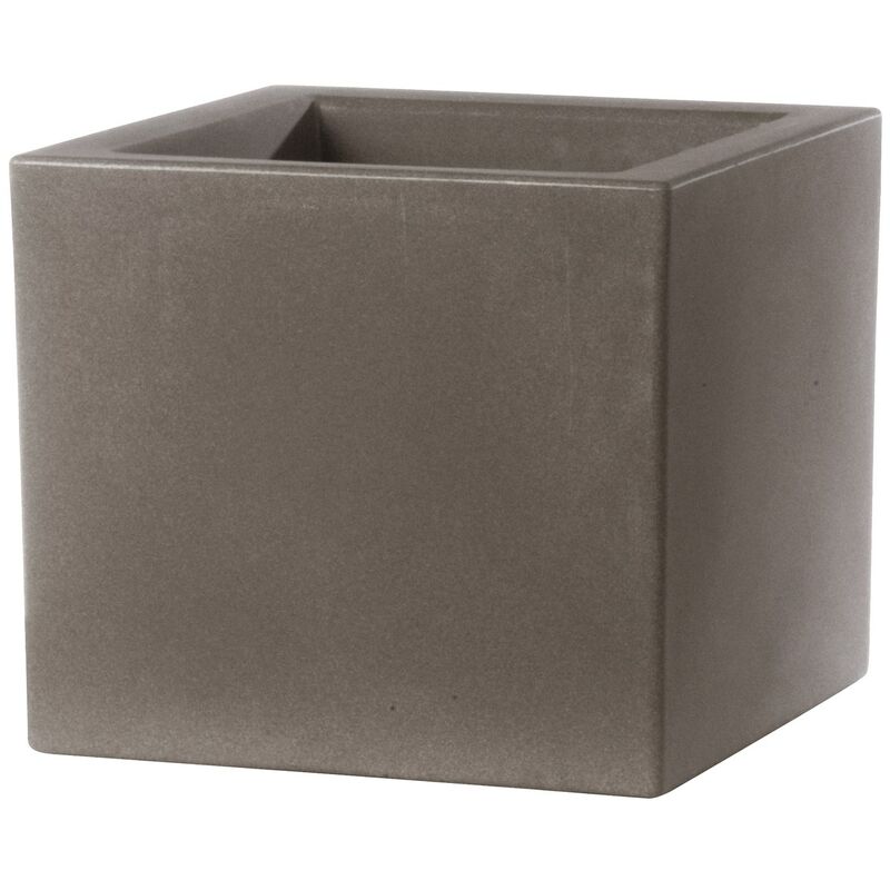 Teraplast - Pot de Fleurs Carré Cappuccino 30x30 cm h 30 mod. Schio Cubo