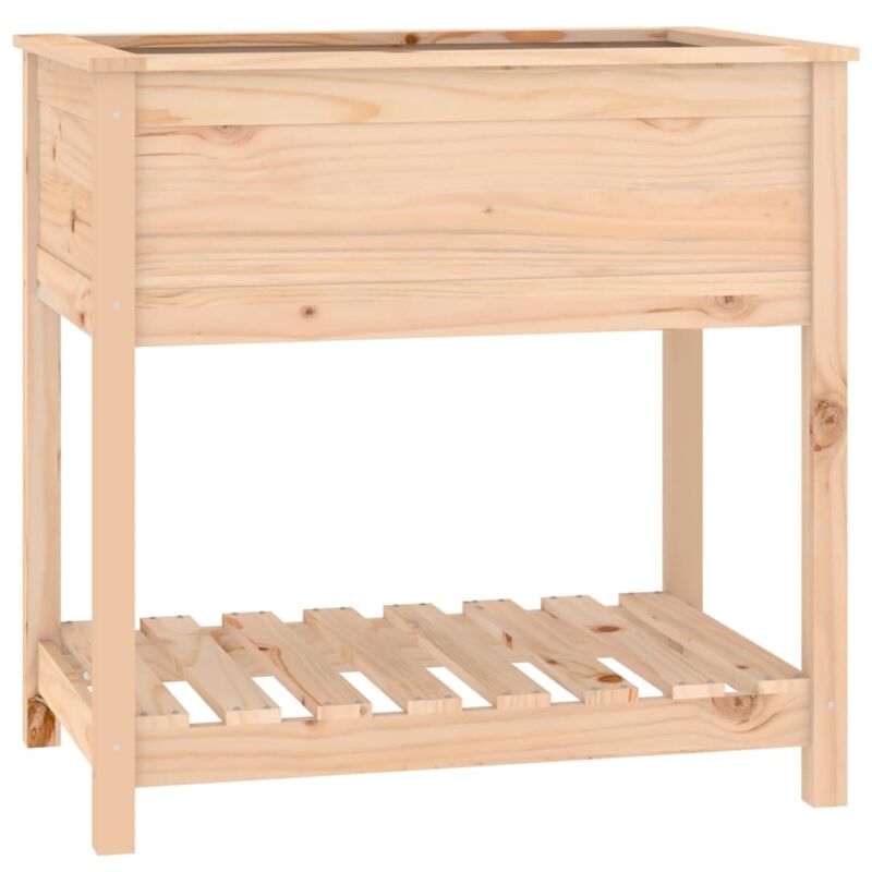Vidaxl - Jardinière avec étagère 82,5x54x81 cm Bois massif de pin