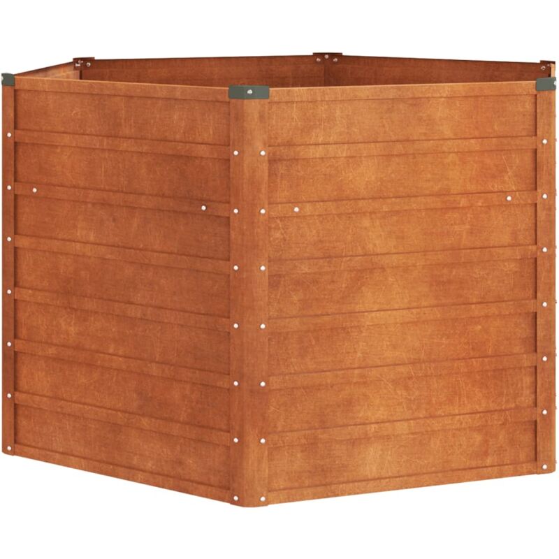 Vidaxl - Lit surélevé de jardin rouillé 129x129x77 cm acier corten