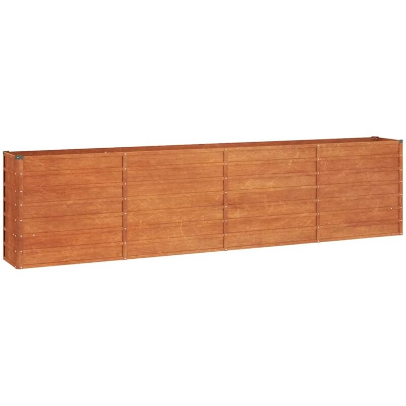 vidaXL Lit surélevé de jardin rouillé 320x40x77 cm acier corten