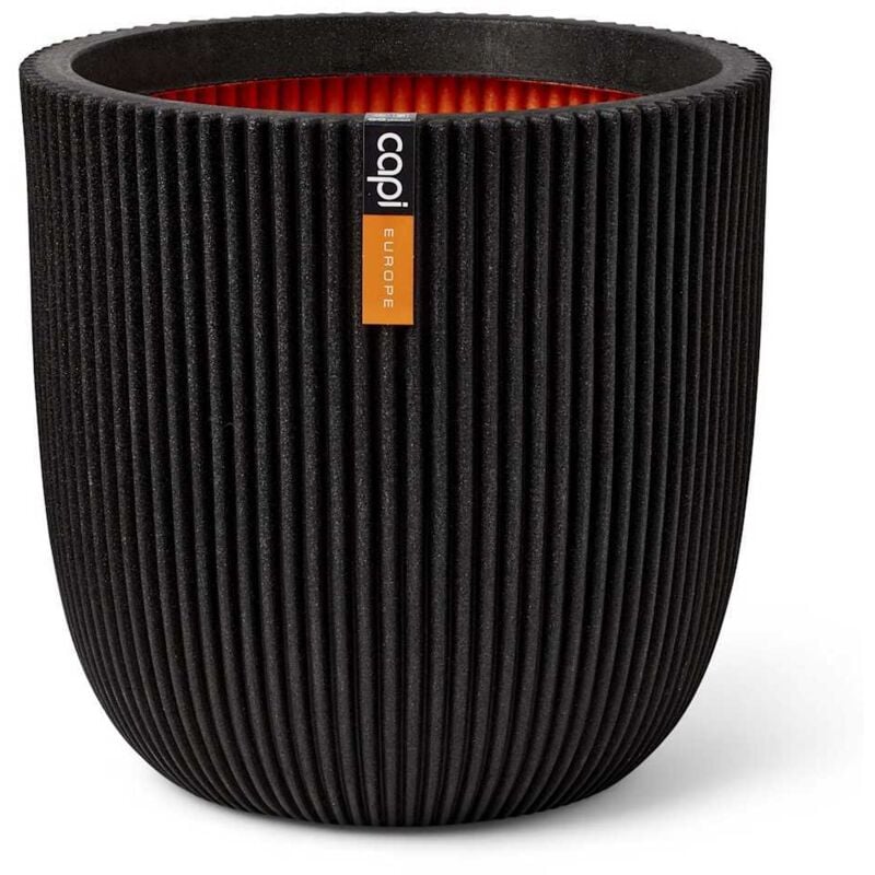 Pot de fleur boule Capi europe - groove nl - 43 x 41 cm - Noir