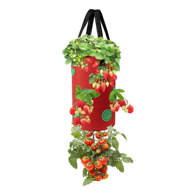 Jardinière à l'envers, jardinière suspendue pour tomates et fraises, sacs de plantation de légumes pour le jardin de tomates