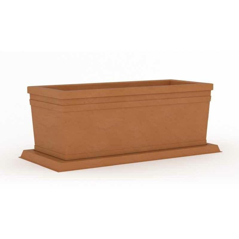 Jardinière Lisse Cm 100 Terre Cuite en Polymère Monacis 100X47X38 h