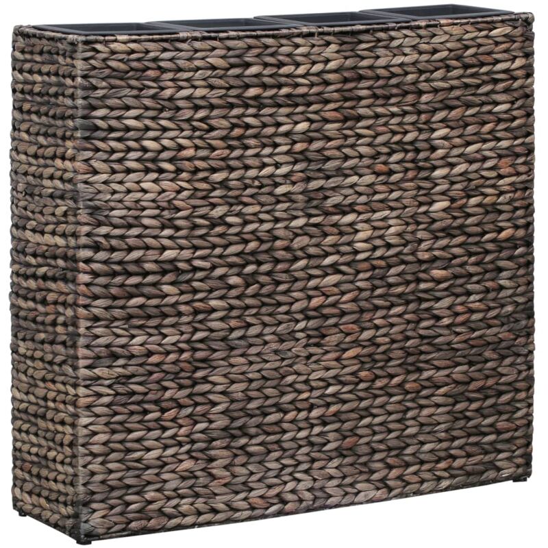 Jardinière lit surélevé plantes fleurs jardin avec 4 pots Jacinthe d'eau marron