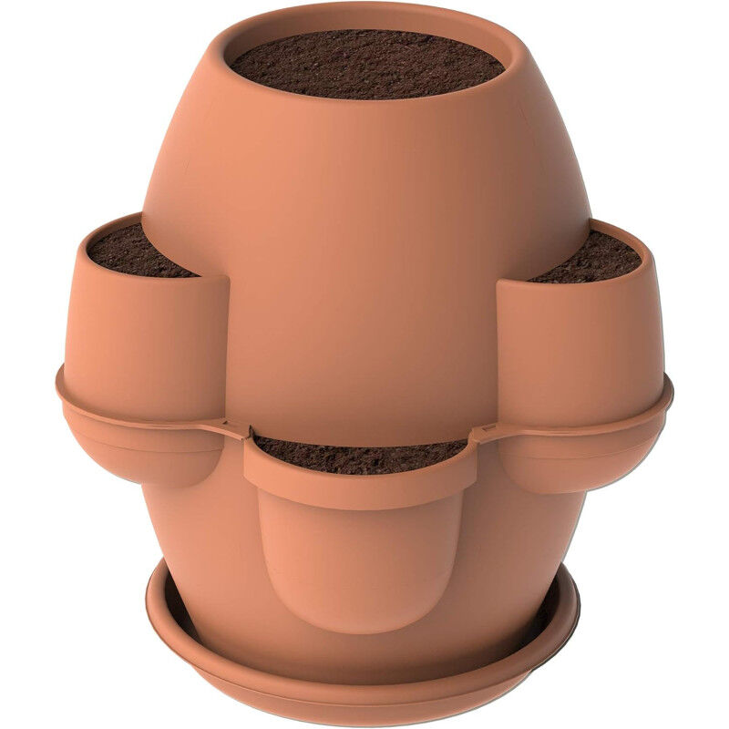 Jardinière 'Oasi' en plastique - Terracotta - d 80 x h 80 cm - Livraison gratuite