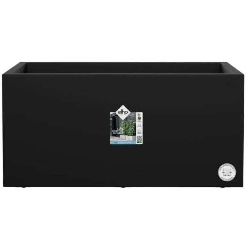 Vivo Next Long 60 Bac a fleurs - Noir - l 59 x b 30 x h 29 cm - intérieurextérieur - 100% recyclé - Elho