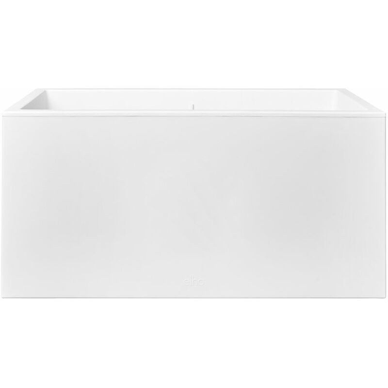 Elho - Jardinière rectangle en plastique 80 x 40 cm Vivo Long blanc - Blanc
