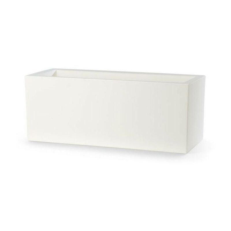 Teraplast - Jardinière Schio box 100 Blanc - 100 cm - Blanc