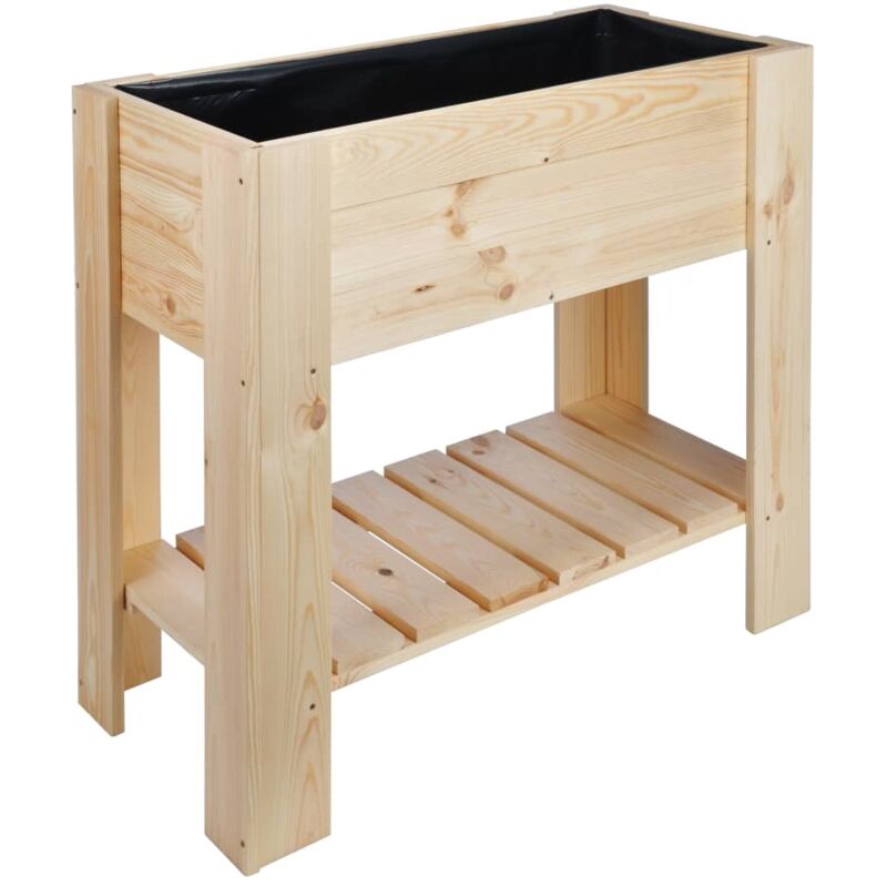 Maisonchic - Jardinière surélevée Bac a Fleur | 92 x 41 x 80 cm Bois de pin 95800 - Brun