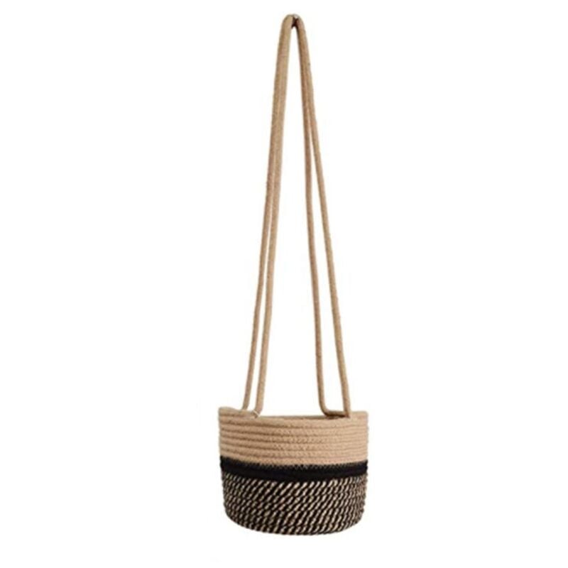 JardinièRe Suspendue Panier de Rangement pour Plantes TisséEs IntéRieur ExtéRieur Pot de en Macramé Cintres pour Plantes DéCor à Moderne