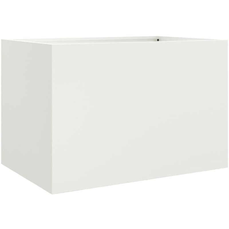 Vidaxl - Jardinière blanc 62x47x46 cm acier