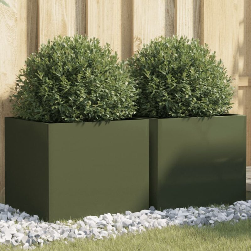VidaXL - Jardinière acier, One Size, Vert