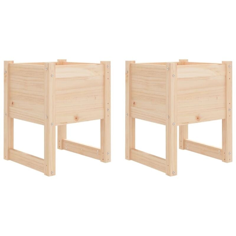 Vidaxl - Jardinières 2 pcs 40x40x52,5 cm Bois massif de pin