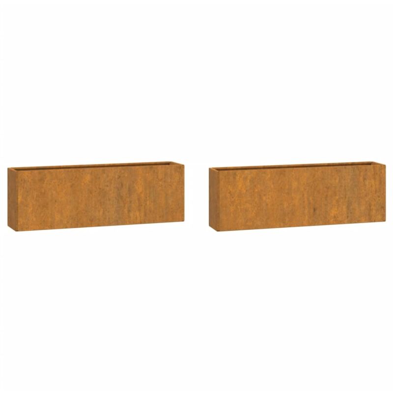 Vidaxl - Jardinières murales 2 pcs Rouillé Acier corten 53x10x17 cm