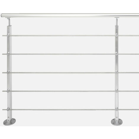 Jardipolys – Kit garde-corps en aluminium 2m – Hauteur 1005-1035mm – Finition thermolaquée gris RAL9006 – Installation simplifiée pour mezzanines et terrasses