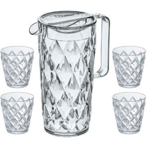 JARRA + 4 VASOS ACRILICO CRYSTAL SET - 4007535