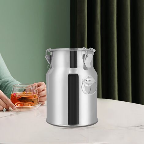 Jarra de leche de acero inoxidable 201, cubo sellado 5L para hogar, restaurante NUEVO
