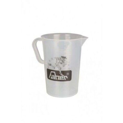 Jarra medidora de plástico transparente, 1 l