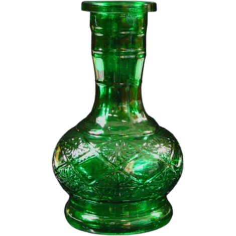 Jarra para cachimba verde, pipa de agua mediana, botella, jarrón para cachimba