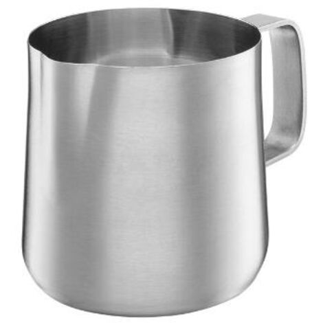 Jarra para espumar leche, jarra de leche, taza, 300 ml, acero inoxidable, plata