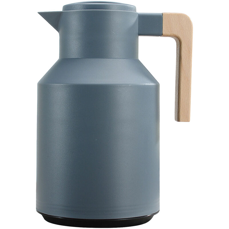 Jarra Térmica De Café De 1 L, Jarra Térmica De Doble Pared, Termo Con Mango De Madera, Hervidor De Agua, Termo Aislado, Jarra De Té Para Mantener El