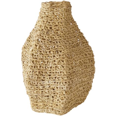 Jarre décorative en fibre d'abaca