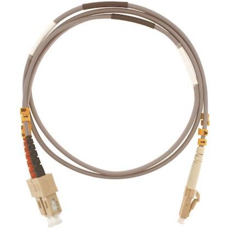 jarretière optique - duplex - lc/sc - catégorie om3 - 50/125 µm - 1 mètre - gigamédia d4mclc1m
