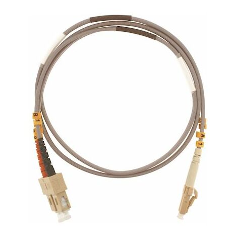 jarretière optique - duplex - lc/sc - catégorie om3 - 50/125 µm - 2 mètres - gigamédia d4mclc2m