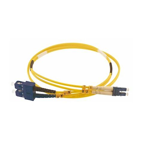 jarretière optique - duplex - lc/sc - catégorie os2 - 9/125 µm - 2 mètres - gigamédia d3mclc2m
