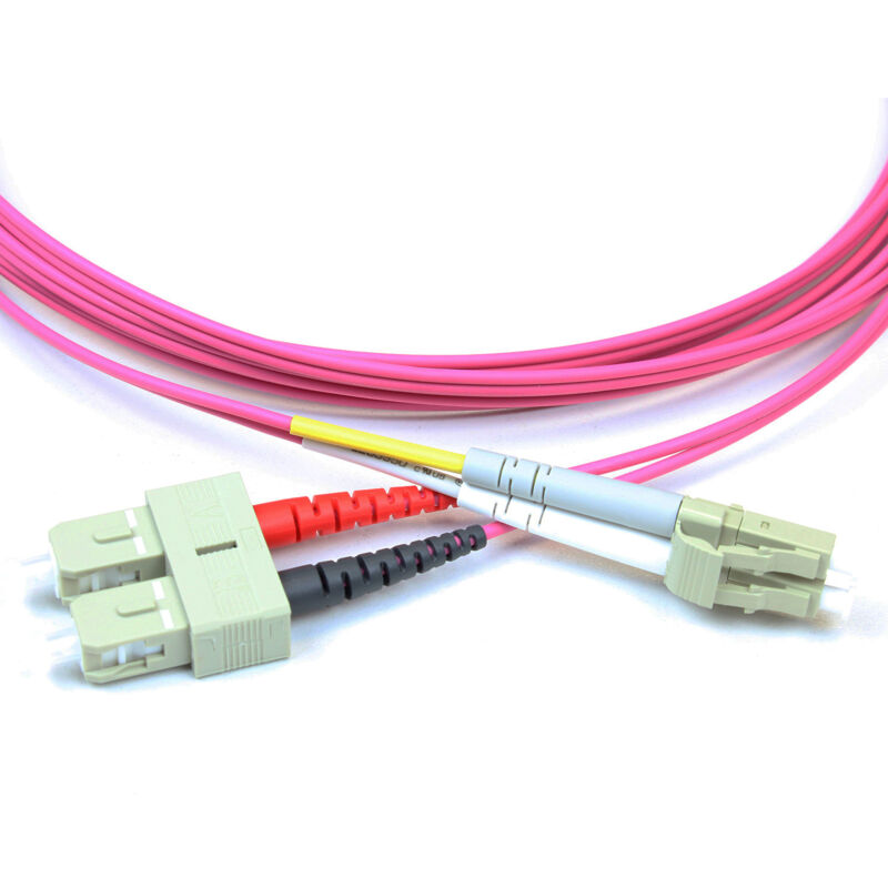 Kimex - Jarretière optique, Duplex 2mm OM4 sc / lc, Magenta, Longueur 2m