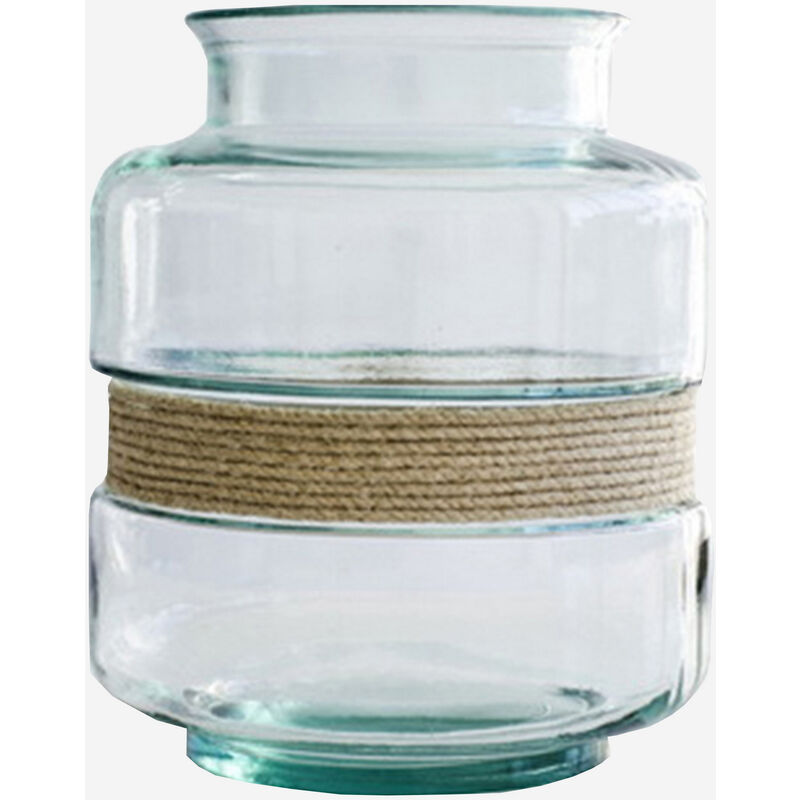 

Jarrón aba transparente 25 cm con cuerda