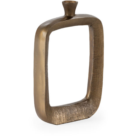 Jarron 26X6X40 Metal Dorado Antique