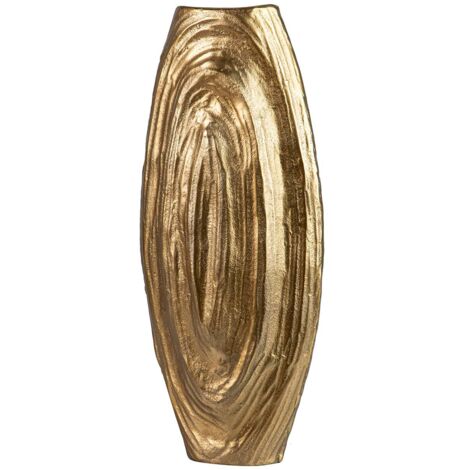Jarron Aluminio Dorado 21X12X47 Cm