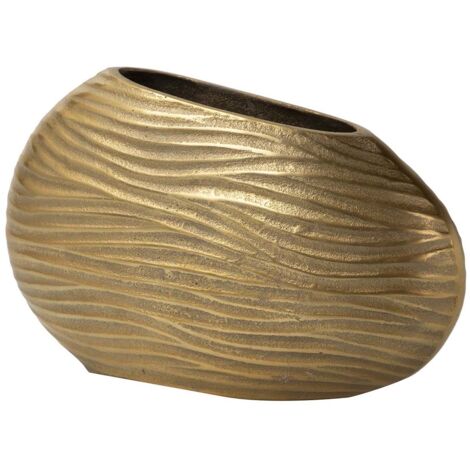 Jarron Aluminio Dorado 32X10X19 Cm