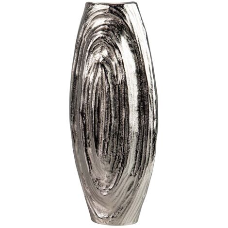 Jarron Aluminio Plateado 21X12X47 Cm