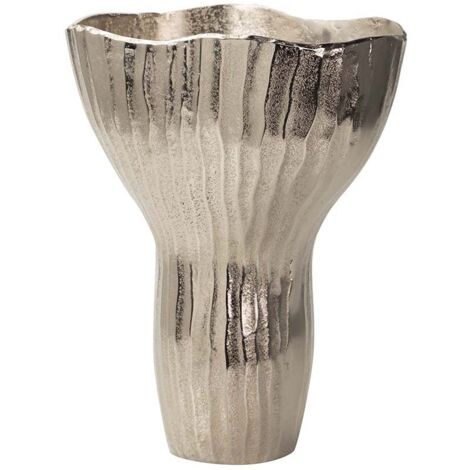 Jarron Aluminio Plateado 31X23X38 Cm
