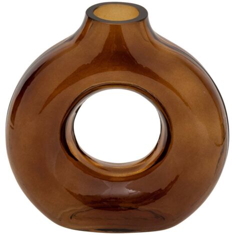 Jarrón ámbar Circle H20,5cm - Atmosphera créateur d'intérieur