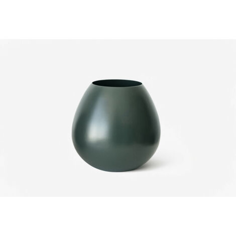 JARRÓN BOREAL VERDE OSCURO 14X14X18 CM