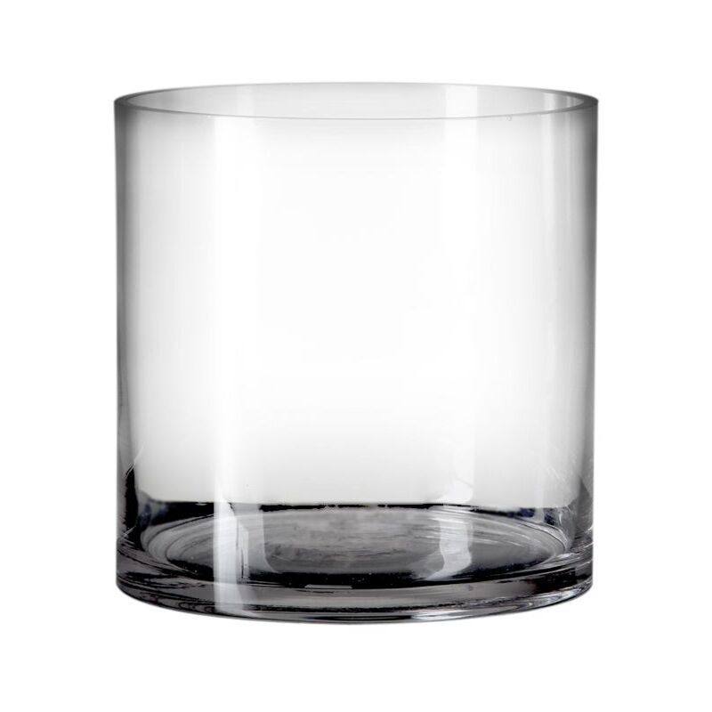 

Jarrón cilíndrico de vidrio transparente de Ø 18x18 cm