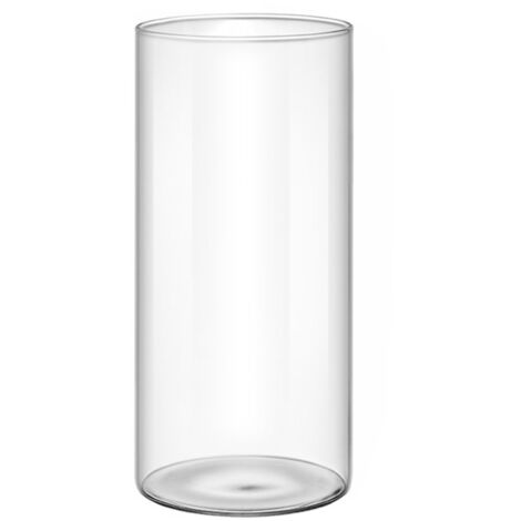 Jarrón cilíndrico Mano: recipiente robusto y seguro fabricado en vidrio de borosilicato. Disponible en blanco (8x15cm, 8.5x20cm, 10x30cm). Ideal para ramos de novia decorativos y centros de mesa en bo