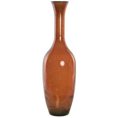 Jarron Cristal Reciclado 29X29X100 Artesanal Ambar